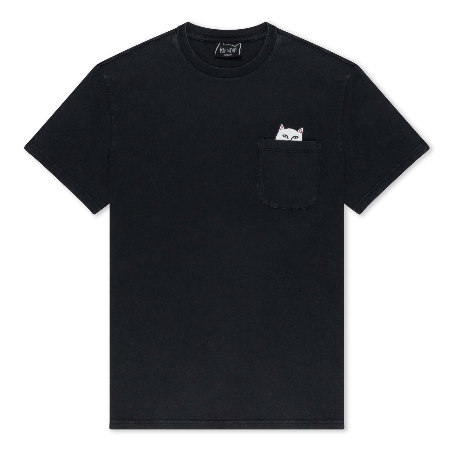 Lord Nermal Pocket tee (Black Mineral Wash)-IYAMIUIO