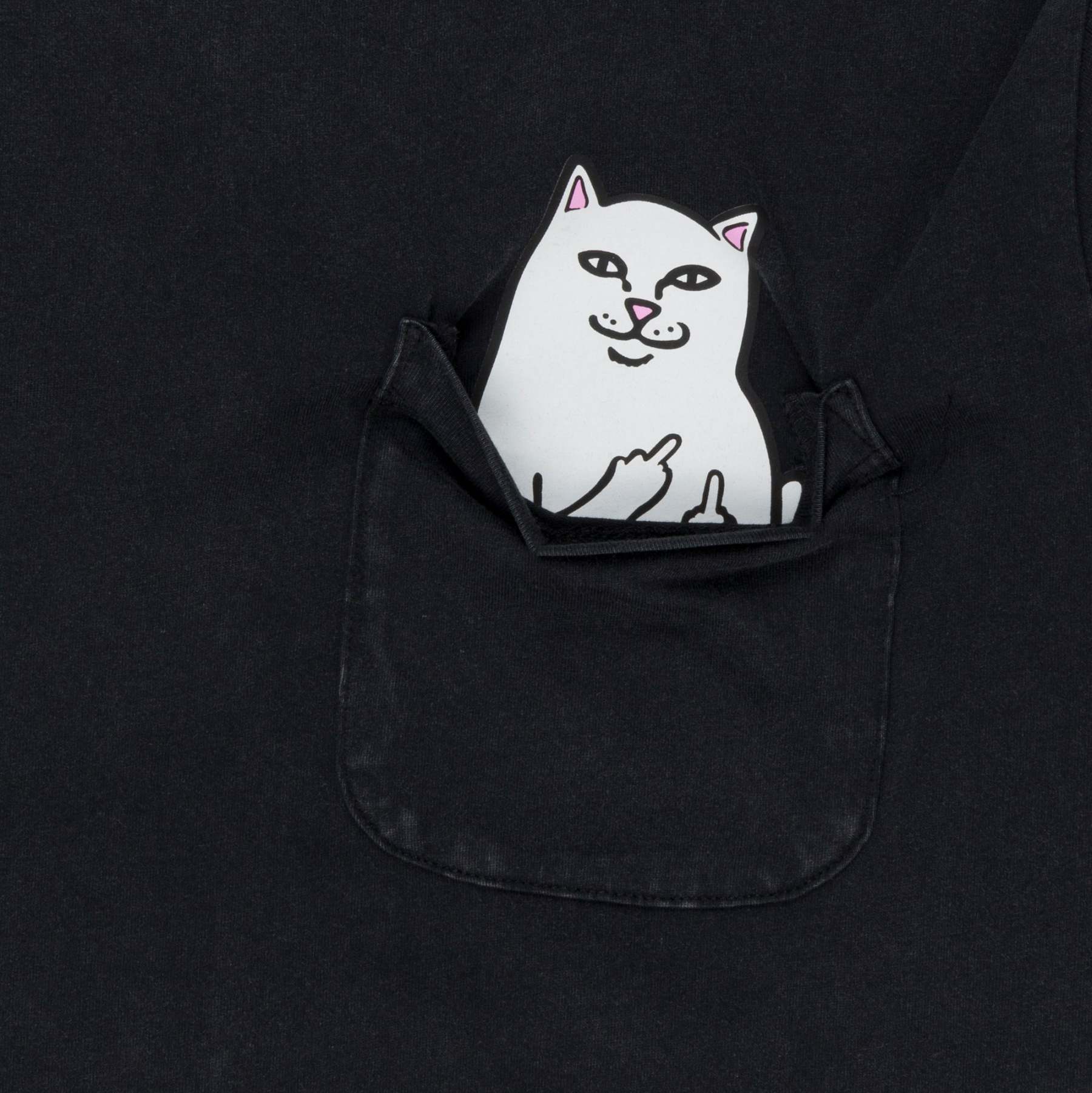 Lord Nermal Pocket tee (Black Mineral Wash)-IYAMIUIO