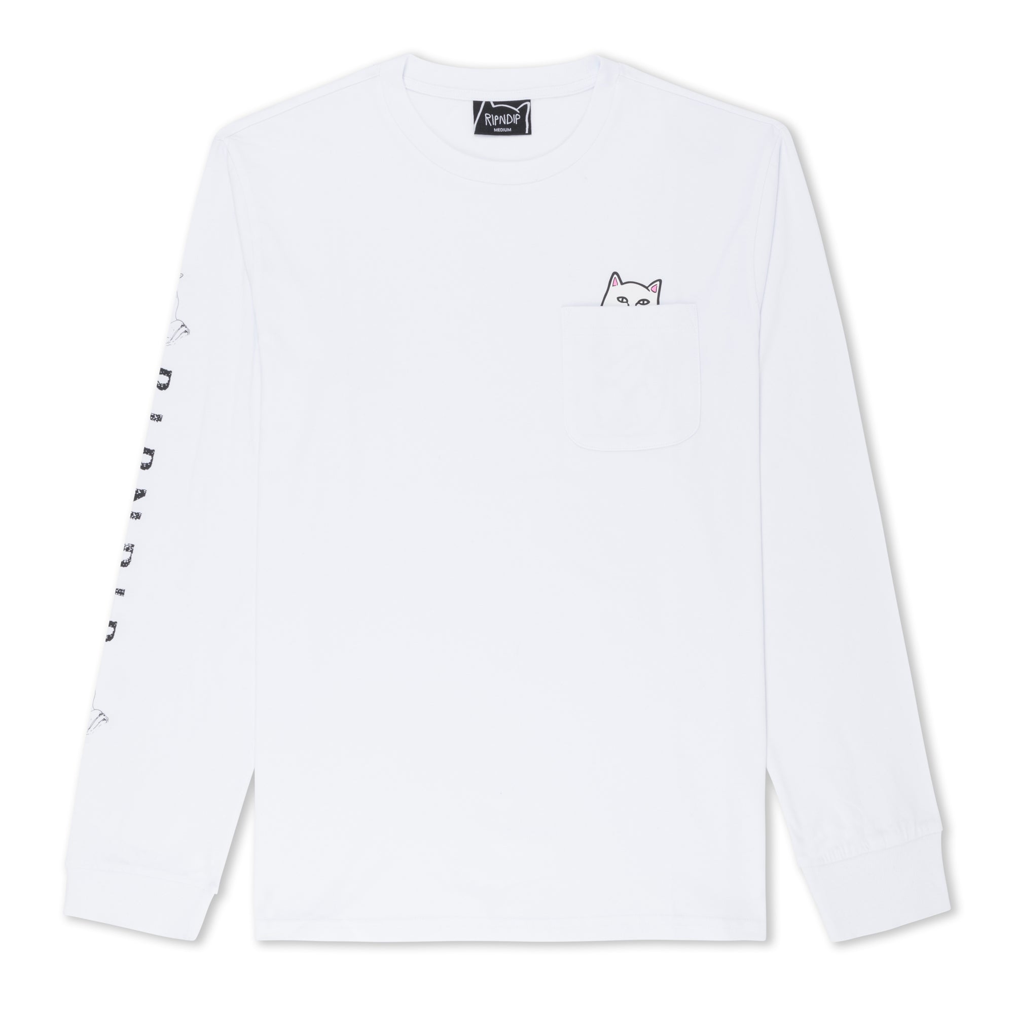 Lord Nermal L/S Pocket Tee (White)-IYAMIUIO