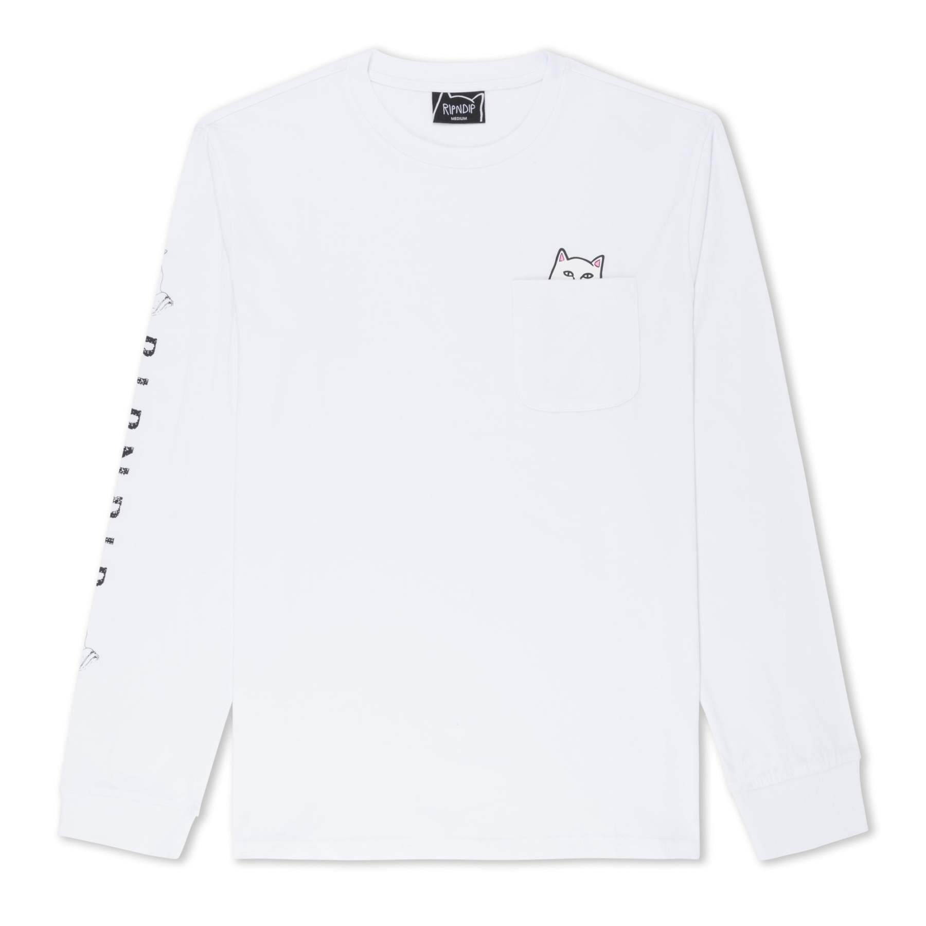 Lord Nermal L/S Pocket Tee (White)-IYAMIUIO