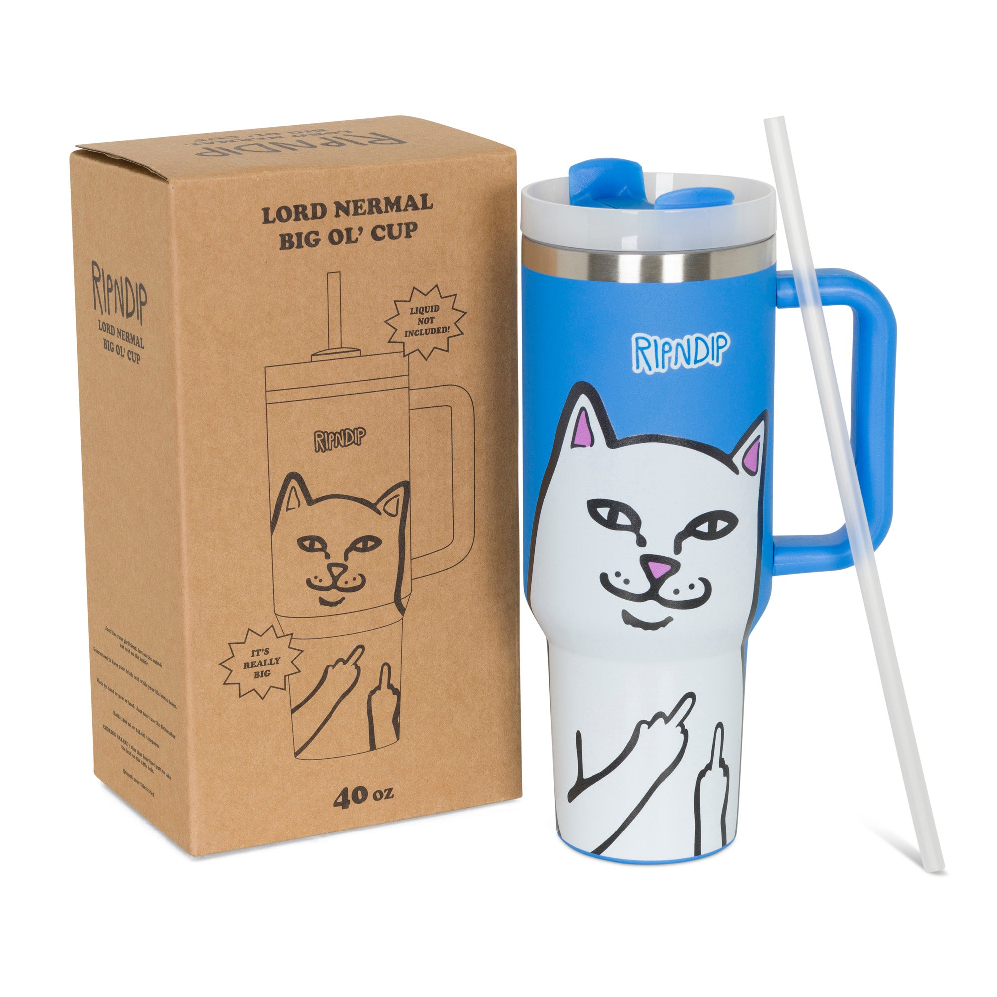 Lord Nermal Big Ol Cup Tumbler (Blue)-IYAMIUIO