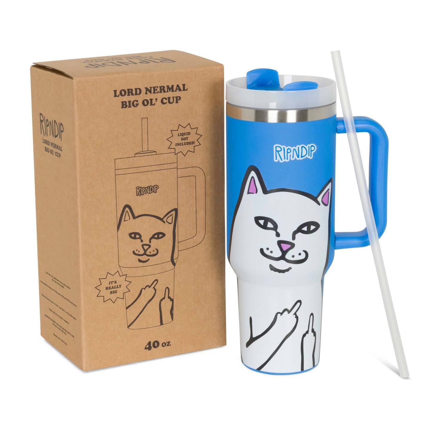 Lord Nermal Big Ol Cup Tumbler (Blue)-IYAMIUIO