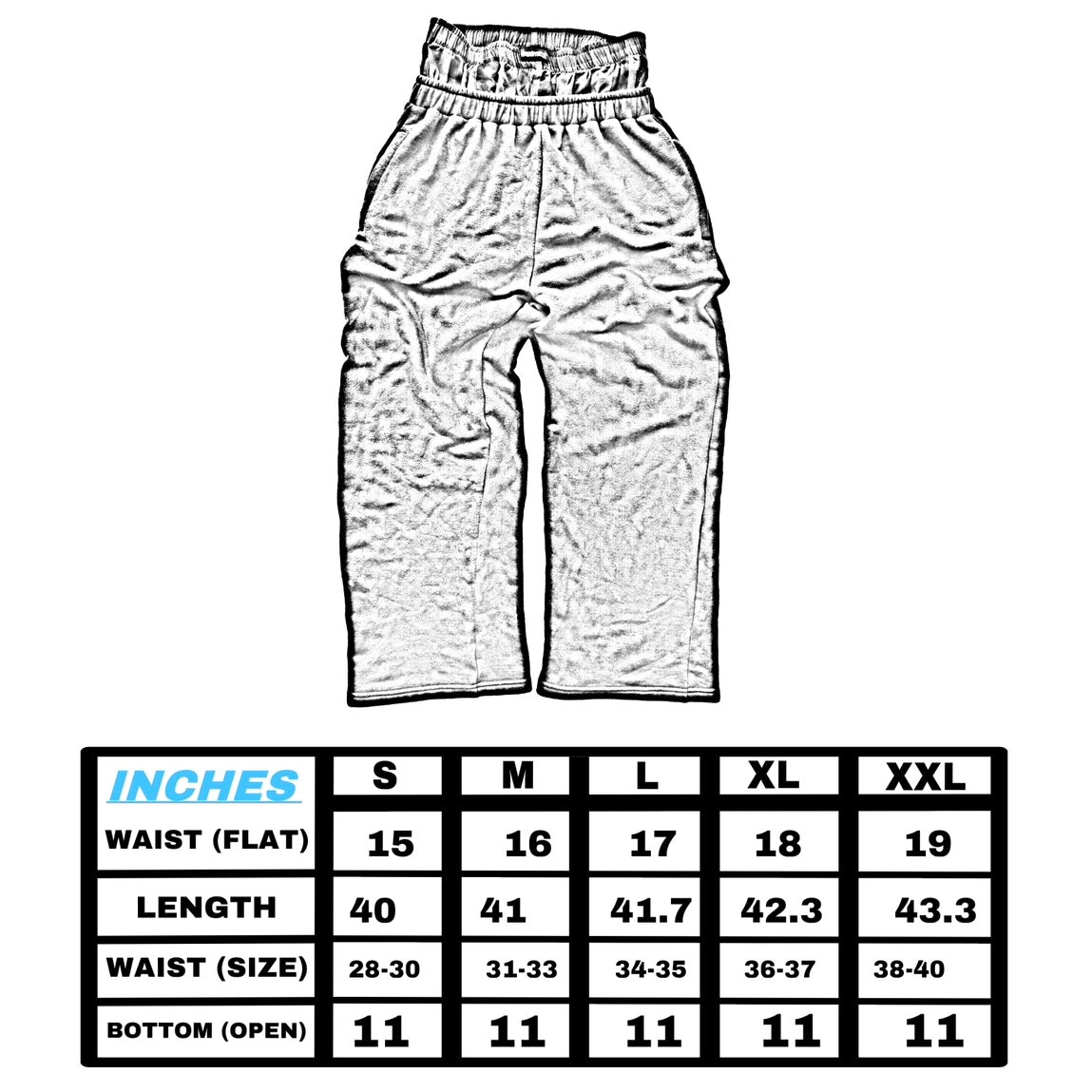 "WAR" SWEATPANTS (PITCH BLACK)-IYAMIUIO