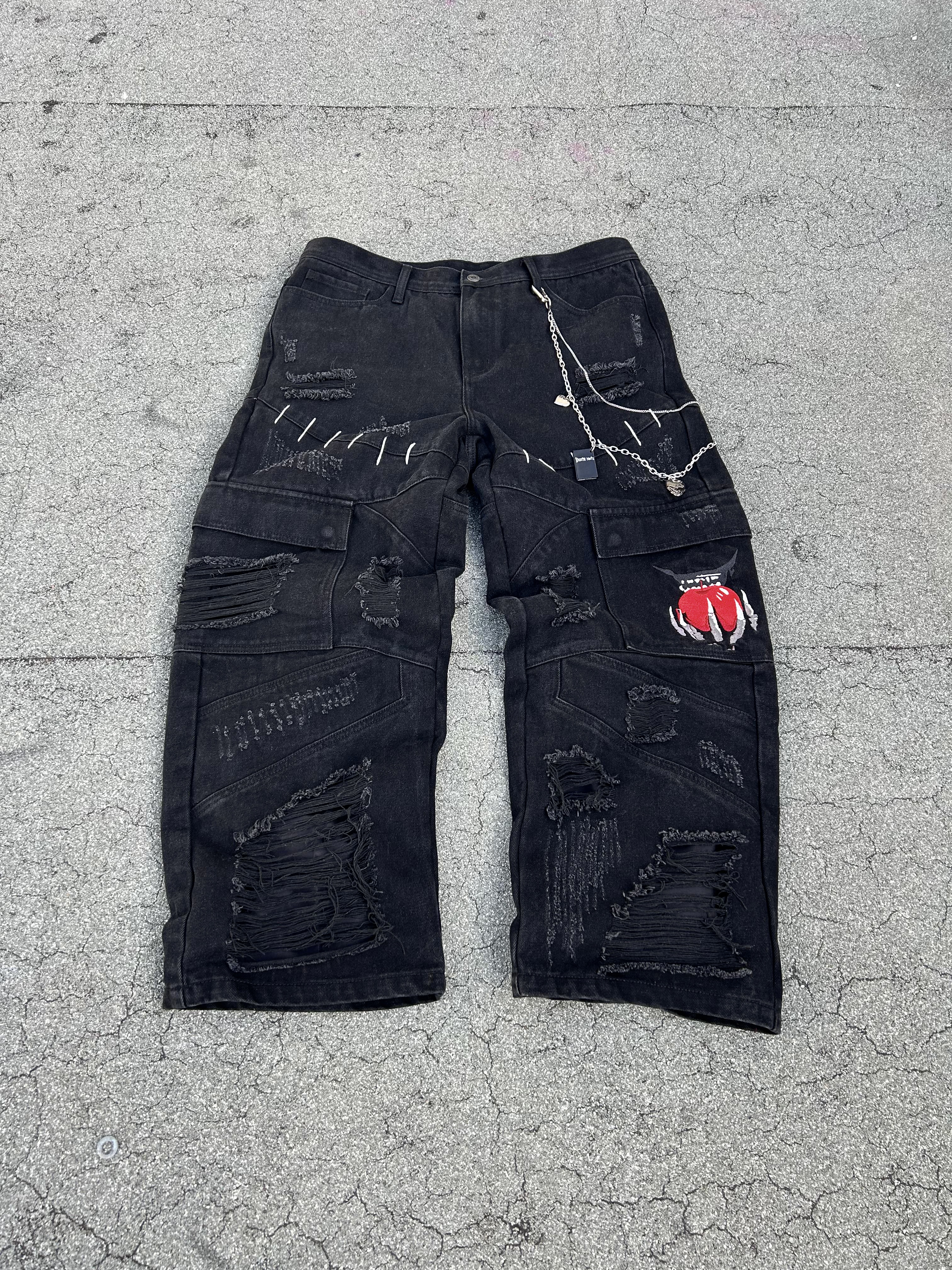 "Cruel Fate" Cargo Pants-IYAMIUIO