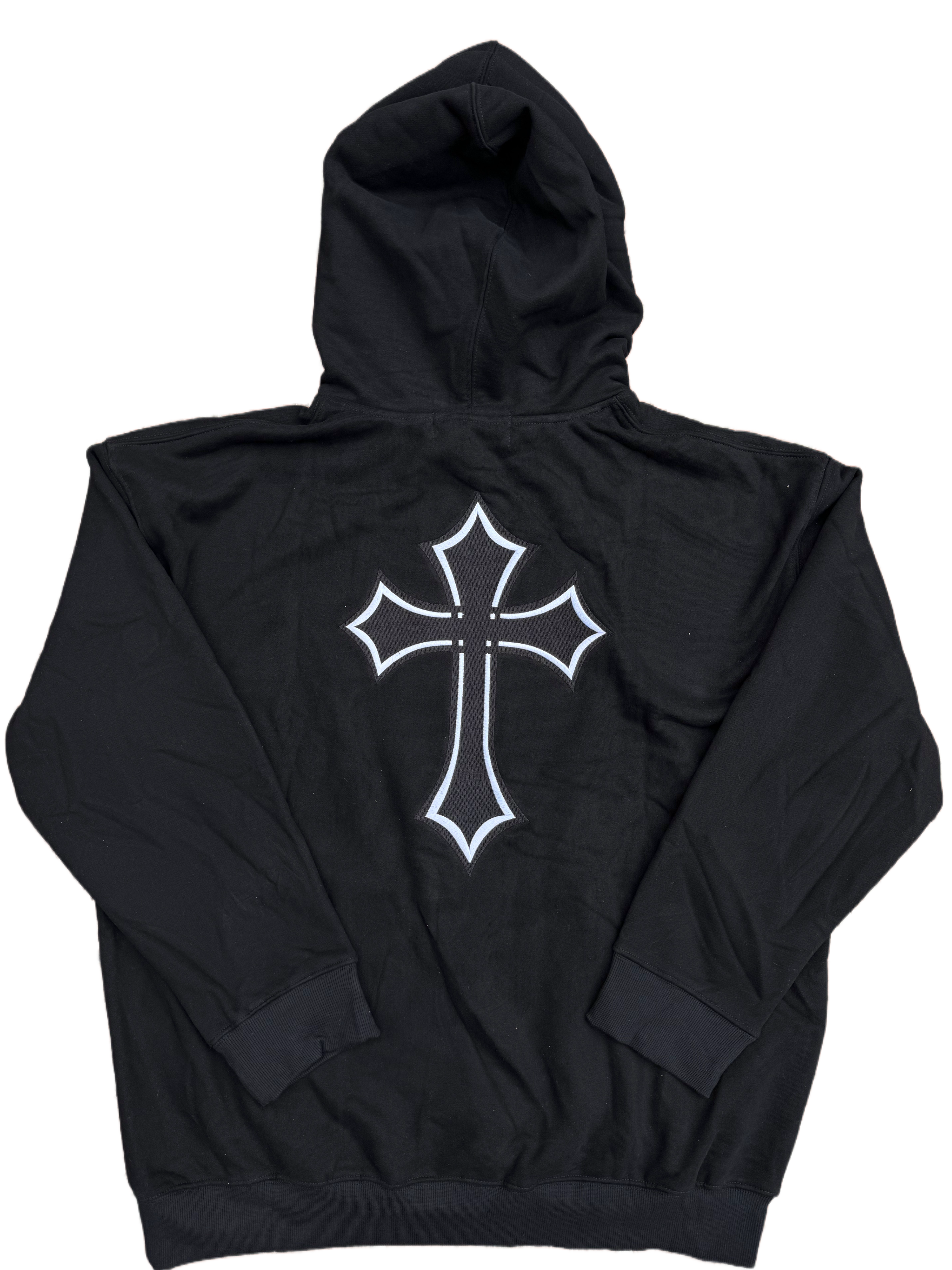 White Cross Hoodie-IYAMIUIO