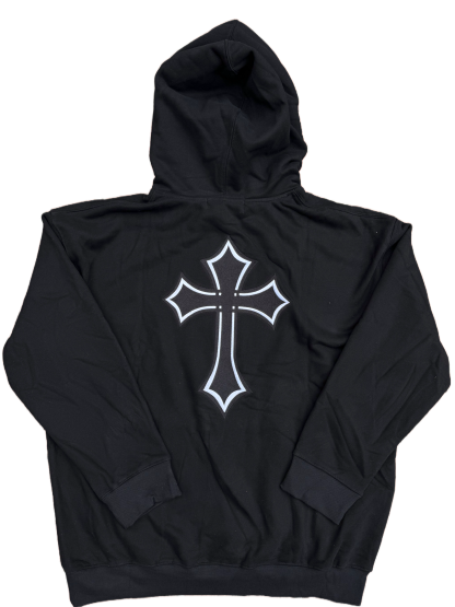 White Cross Hoodie-IYAMIUIO