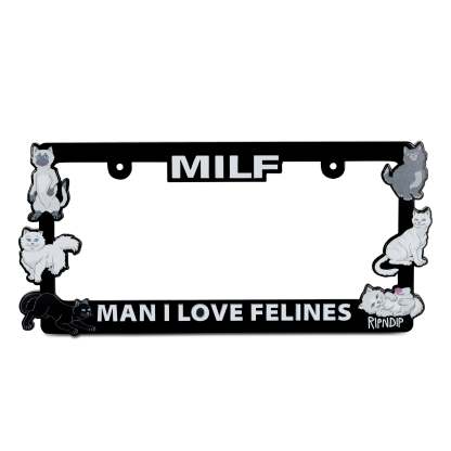 Man I Love Felines License Plate Holder (Black)-IYAMIUIO