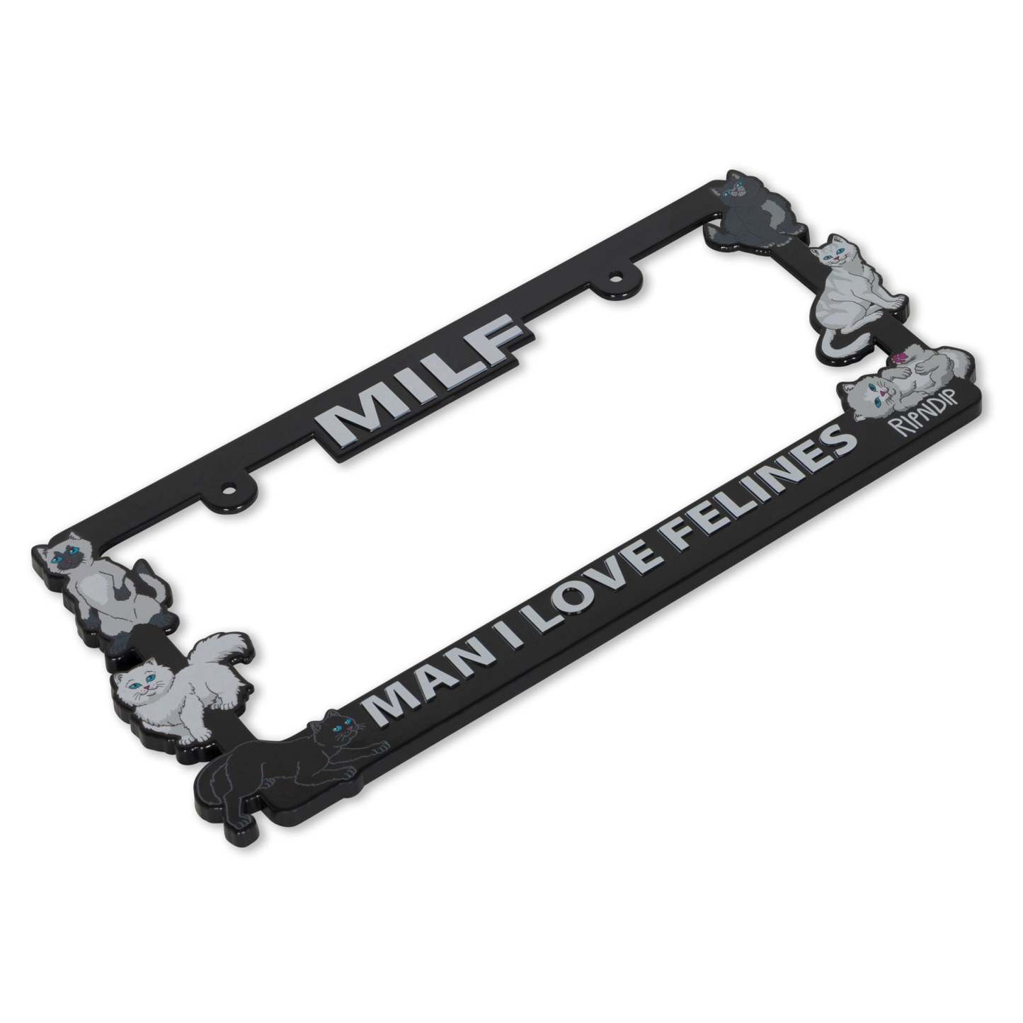 Man I Love Felines License Plate Holder (Black)-IYAMIUIO