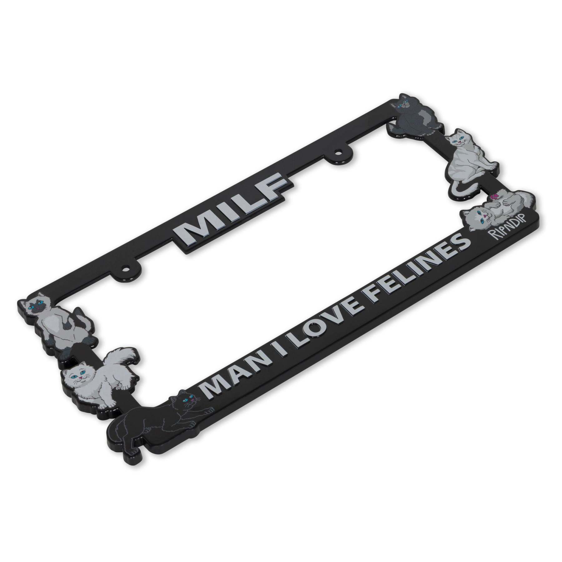 Man I Love Felines License Plate Holder (Black)-IYAMIUIO