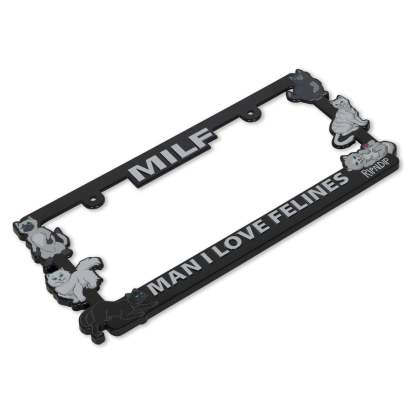 Man I Love Felines License Plate Holder (Black)-IYAMIUIO