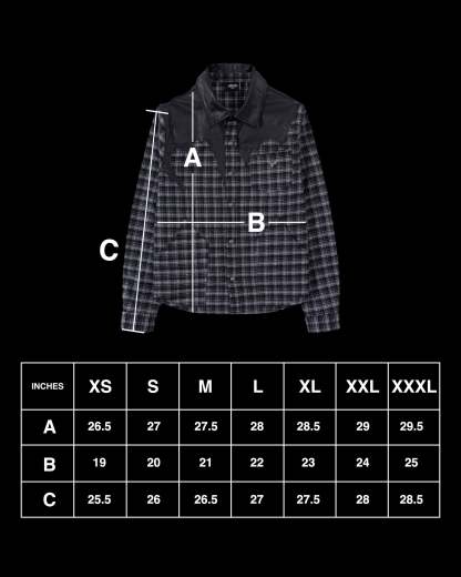 LEATHER FLANNEL (BLACK)-IYAMIUIO