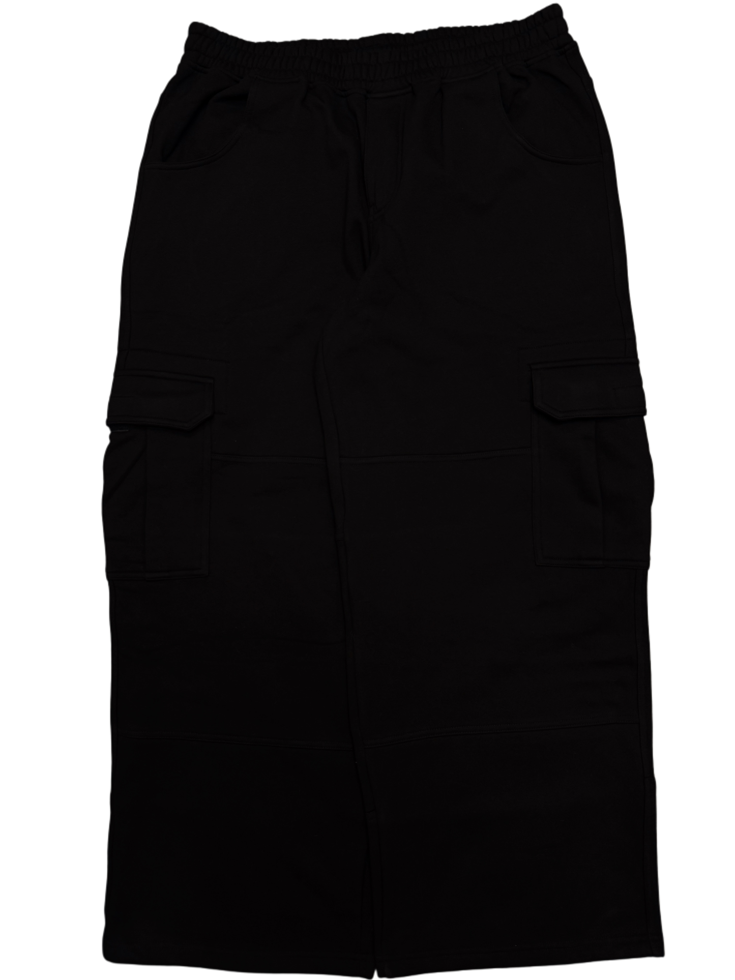 Black GLOE Baggy Cargo Sweats-IYAMIUIO