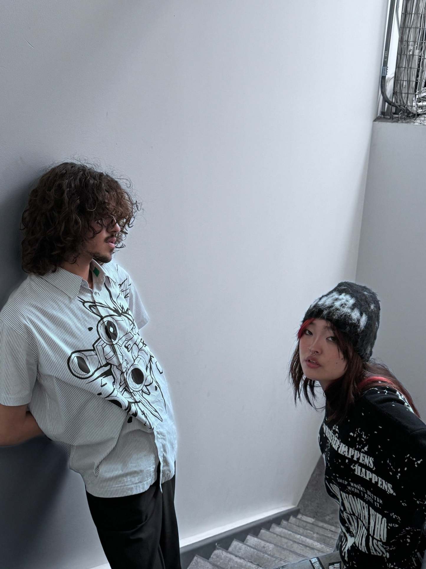 "Spaceship" Button Up-IYAMIUIO