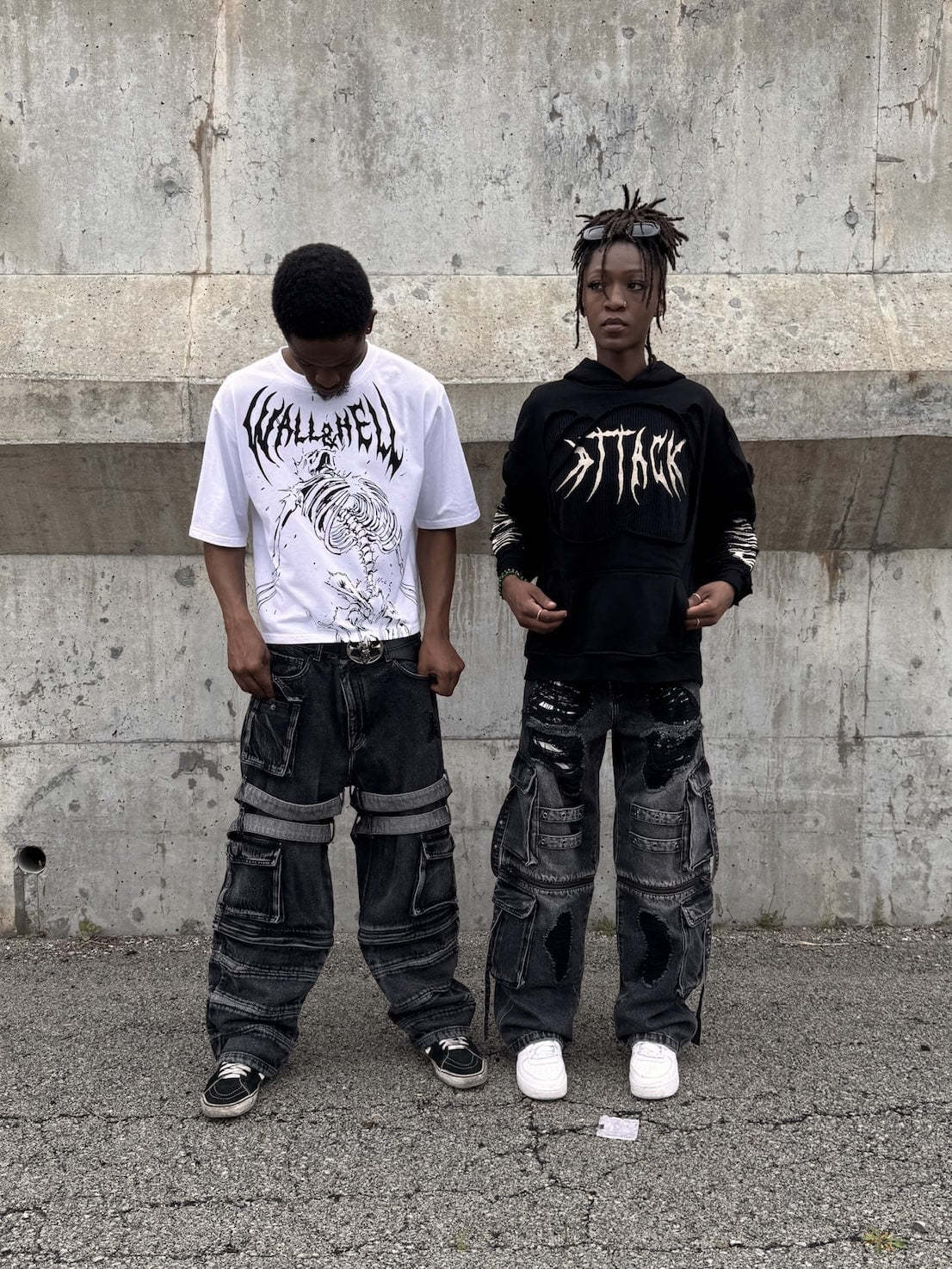 "Maria Wall" Cargo Pants-IYAMIUIO