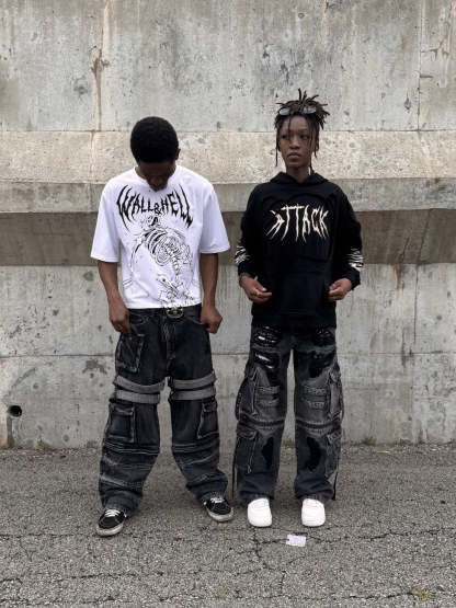 "Maria Wall" Cargo Pants-IYAMIUIO