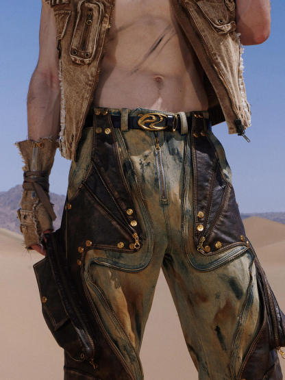 Personsoul Logo Silver-Plated Leather Belt-IYAMIUIO