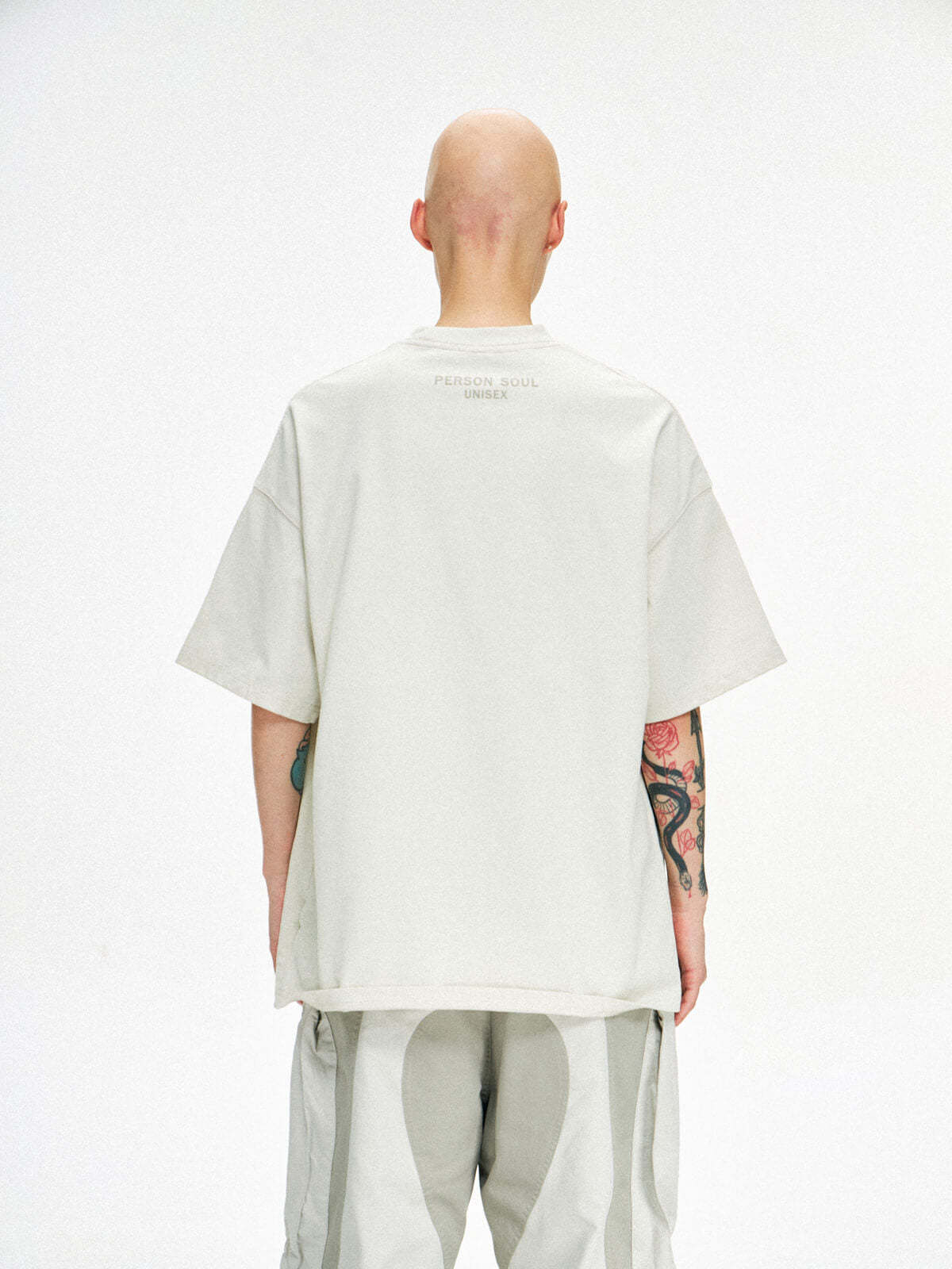 Personsoul Logo Embroidered Basic T-shirt-IYAMIUIO