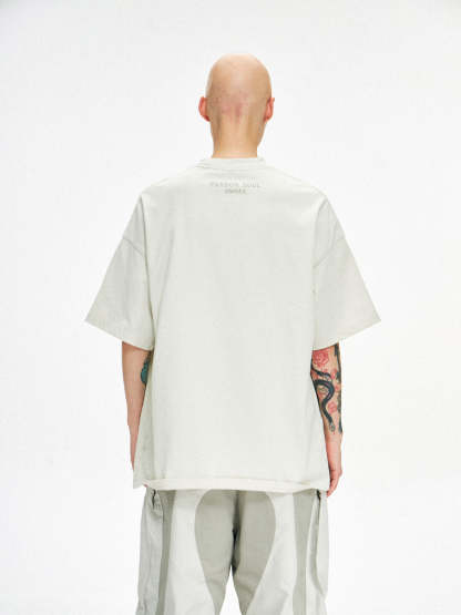 Personsoul Logo Embroidered Basic T-shirt-IYAMIUIO