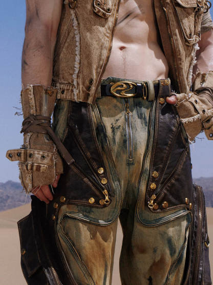 Personsoul Logo Silver-Plated Leather Belt-IYAMIUIO