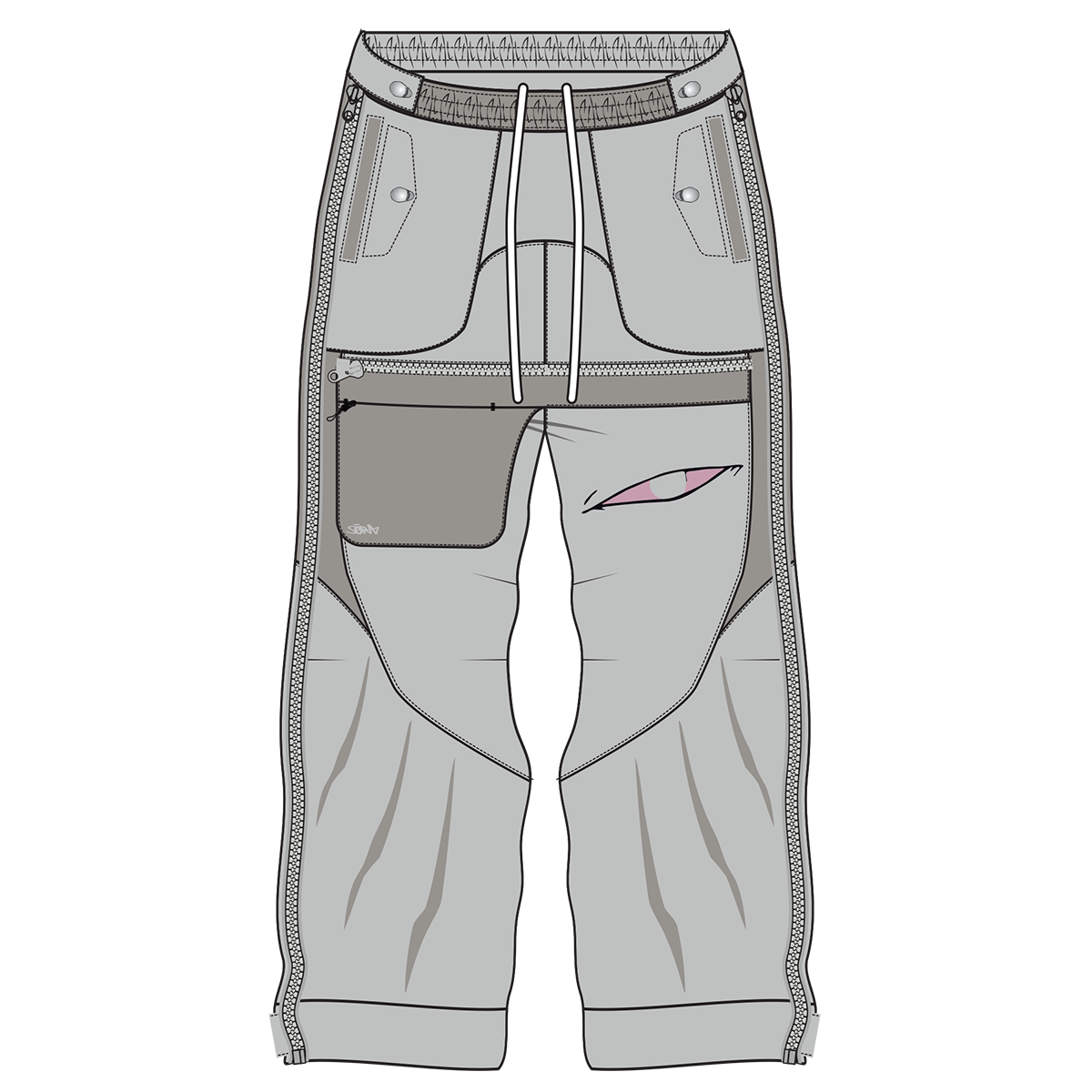 "Puppet Master" Parachute Pants-IYAMIUIO