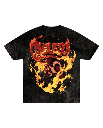 "INFERNO" T-shirt Black-IYAMIUIO