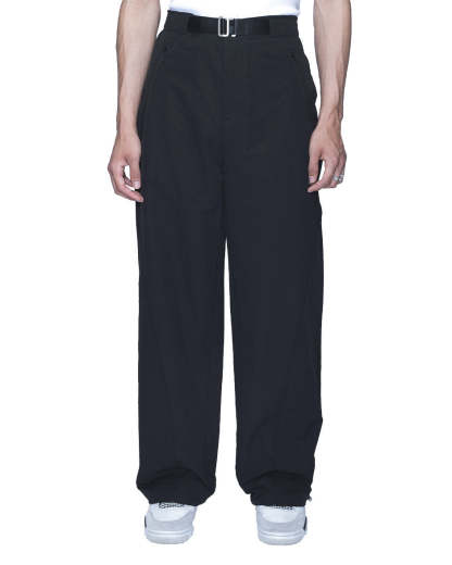 Nylon Sewing Line Pants-IYAMIUIO