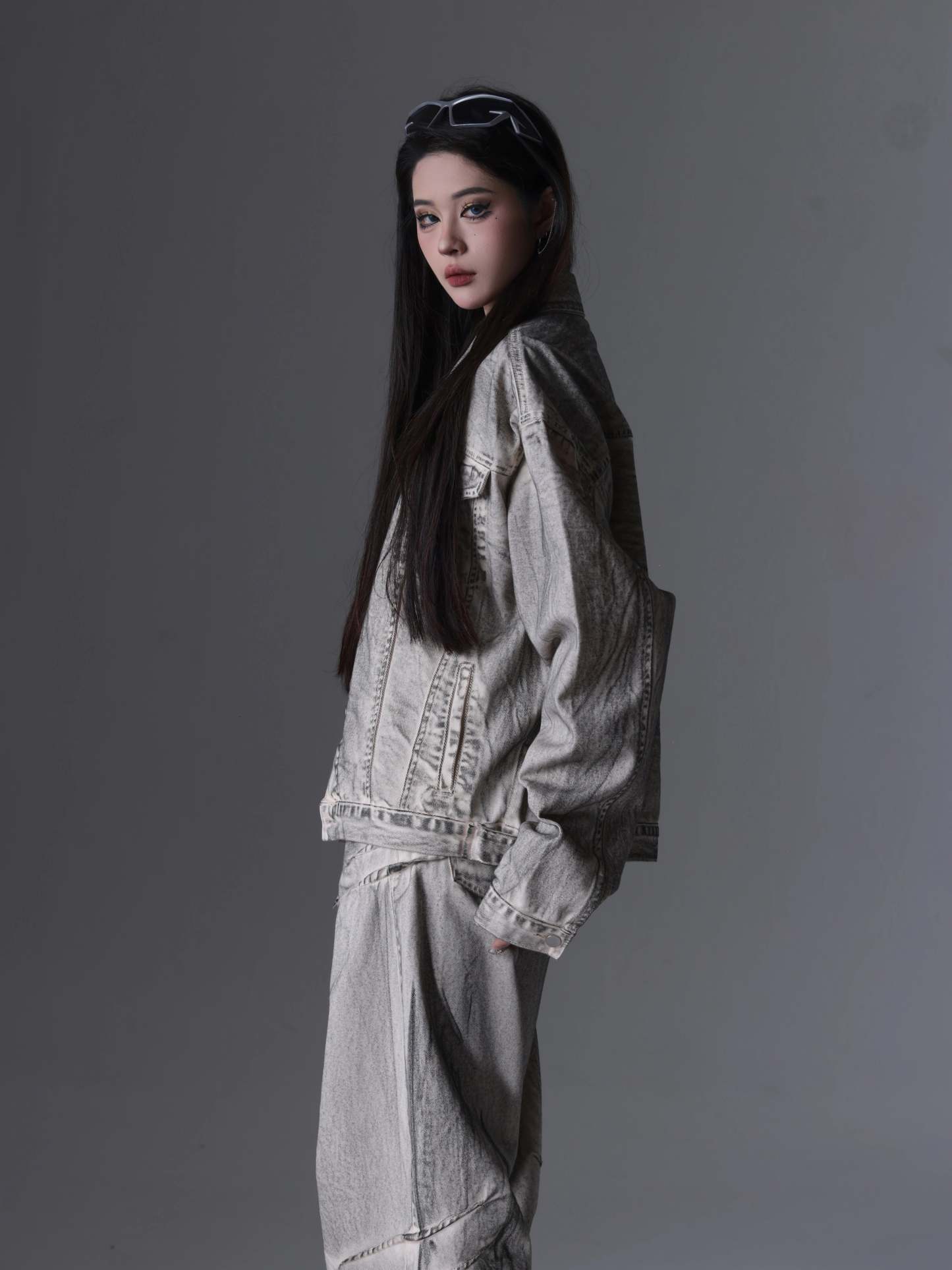 【24s April.】Distressed Washed Dirty Dyed Denim Jacket-IYAMIUIO