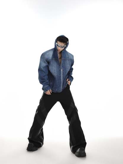 【23s Jun.】Padded Hooded Denim Jacket-IYAMIUIO