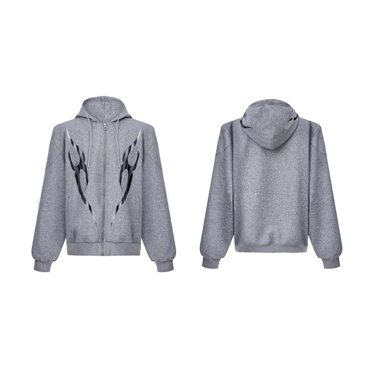 【24s Oct.】Pioneer Metal Flame Print Hoodie-IYAMIUIO