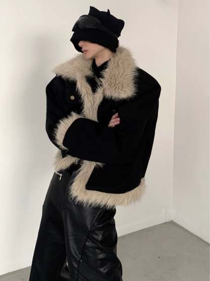 【23s December.】Retro Fur Collar Design Jacket-IYAMIUIO