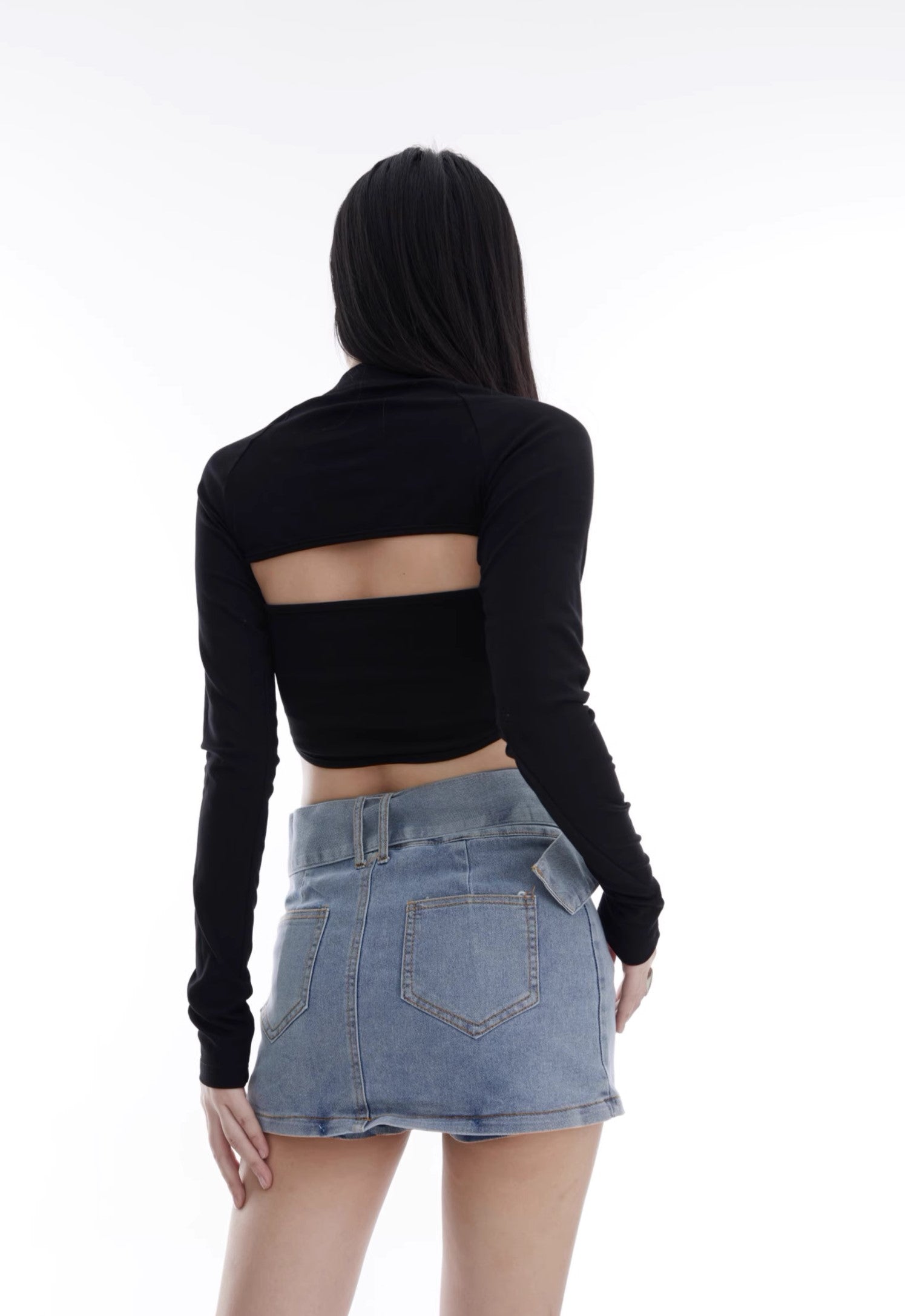 【23s August.】Airplane Buckle Hollow Tops-IYAMIUIO