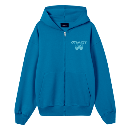 Blue Half Tone Zipper-IYAMIUIO