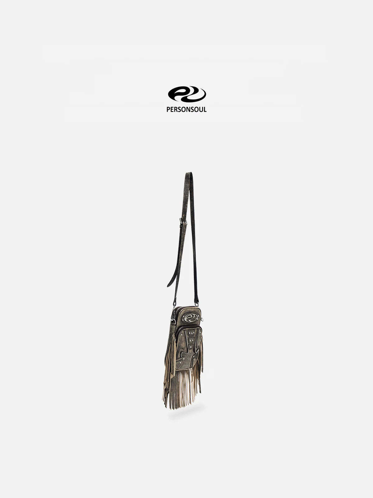 Personsoul Fringe Leather Cell Phone Bag-IYAMIUIO