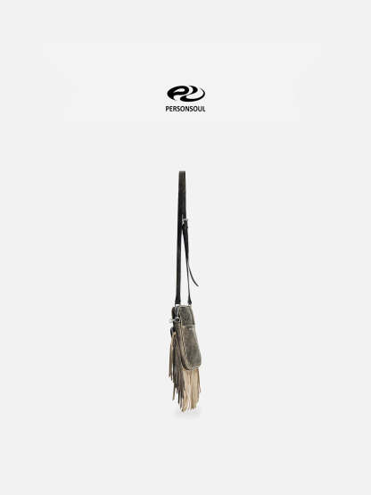 Personsoul Fringe Leather Cell Phone Bag-IYAMIUIO