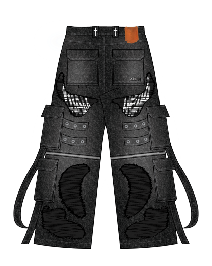 "Maria Wall" Cargo Pants-IYAMIUIO