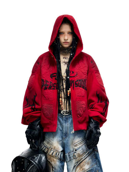 Racer Hoodie Jacket-IYAMIUIO