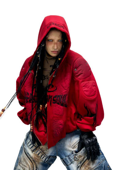 Racer Hoodie Jacket-IYAMIUIO