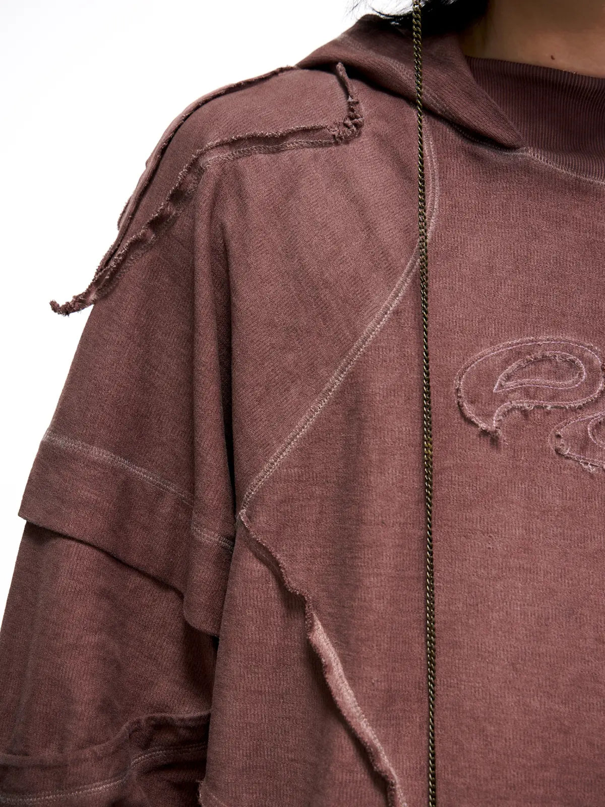 Deconstructed Hoodies with Gradient Wash-IYAMIUIO