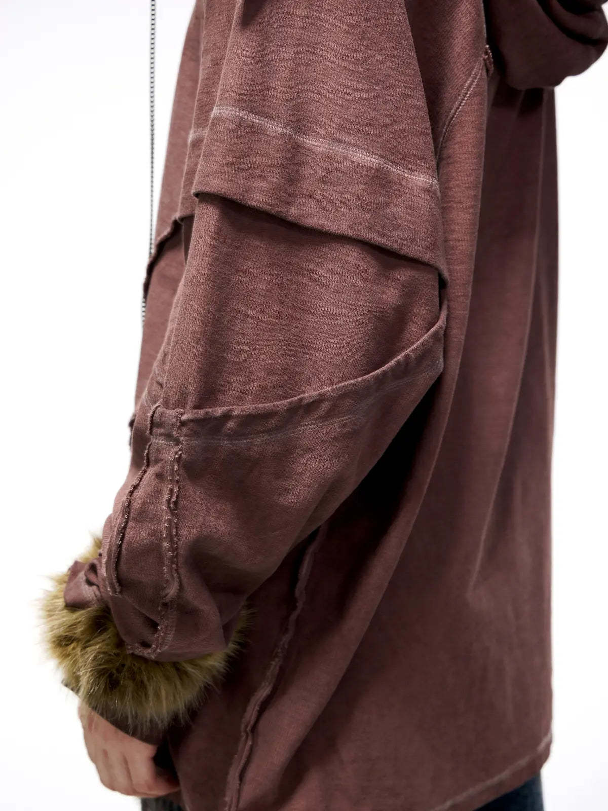 Deconstructed Hoodies with Gradient Wash-IYAMIUIO