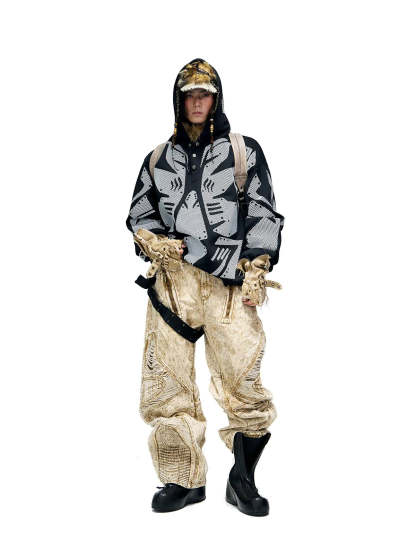 Reflective Armor Hoodie-IYAMIUIO