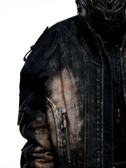 Dirty Wash Denim Jacket (only 60 pieces)-IYAMIUIO