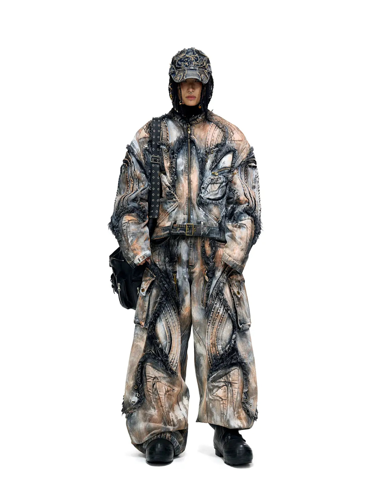 Graffiti Mud Wash Denim Jacket (only 60 pieces)-IYAMIUIO