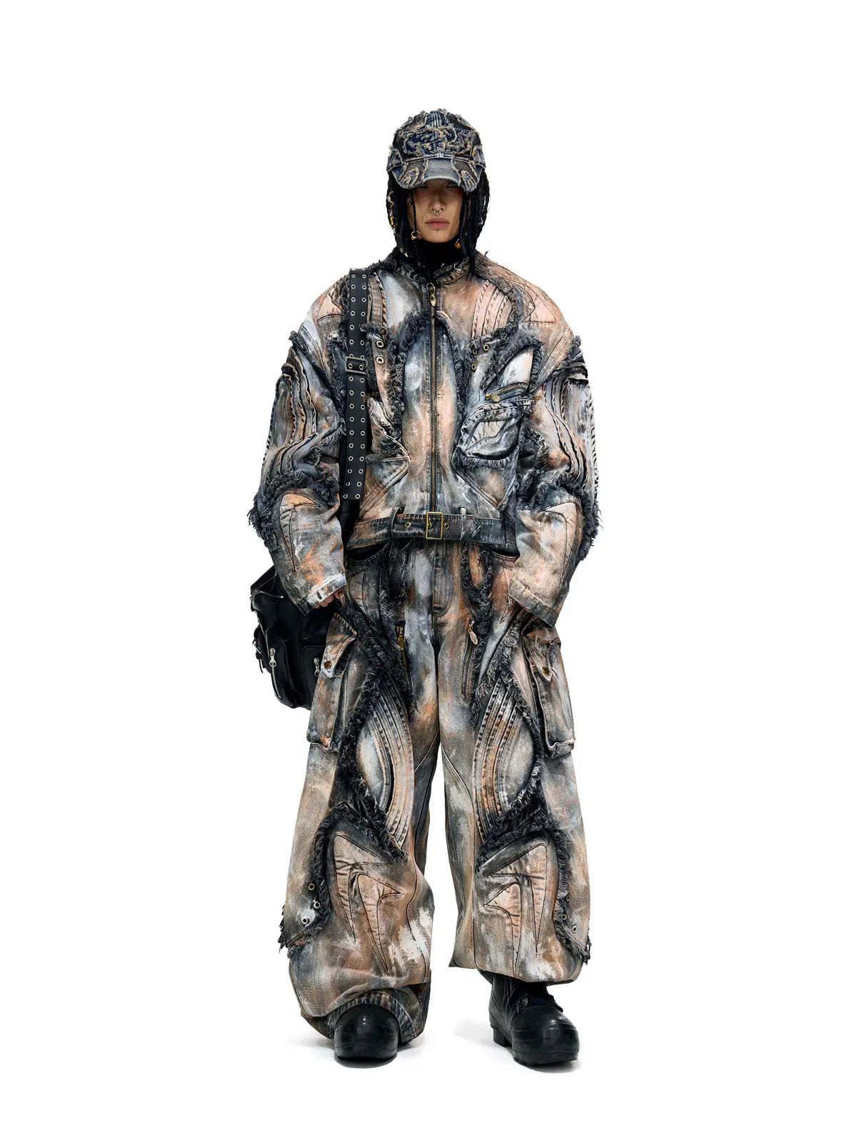 Graffiti Mud Wash Denim Jacket (only 60 pieces)-IYAMIUIO