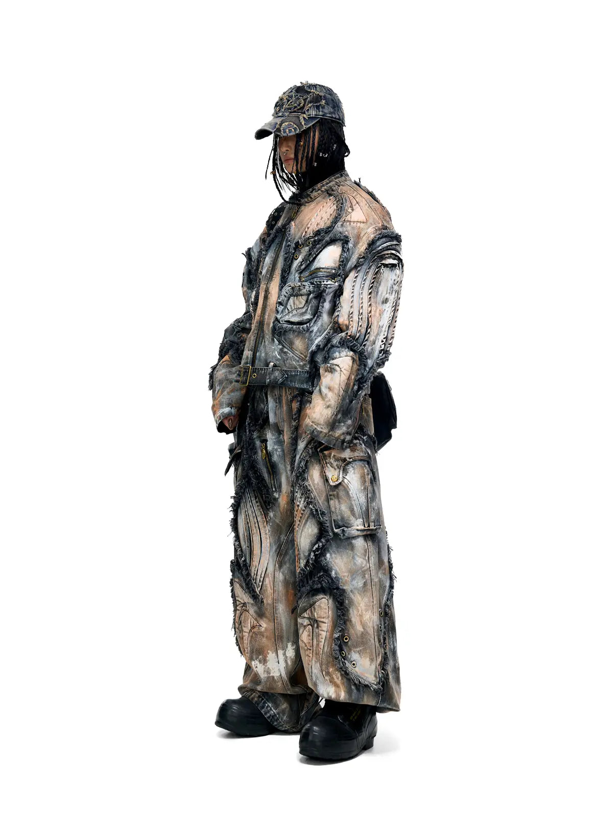 Graffiti Mud Wash Denim Jacket (only 60 pieces)-IYAMIUIO