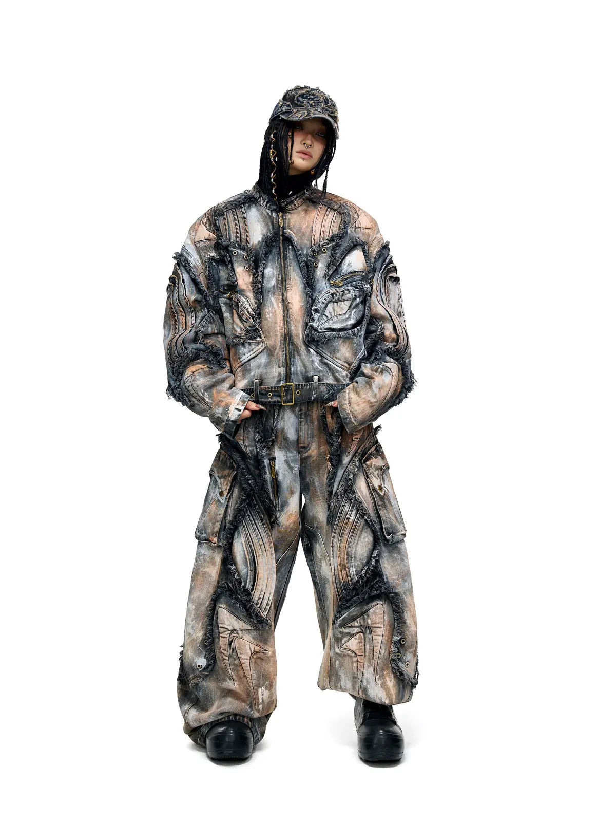 Graffiti Mud Wash Denim Jacket (only 60 pieces)-IYAMIUIO