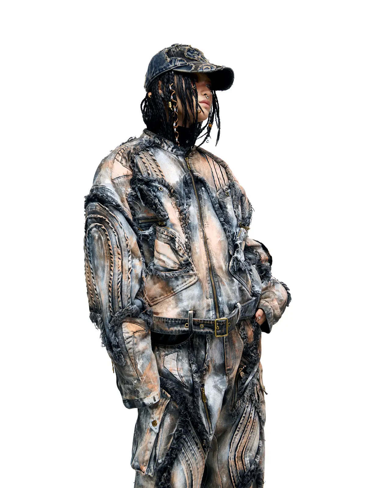 Graffiti Mud Wash Denim Jacket (only 60 pieces)-IYAMIUIO