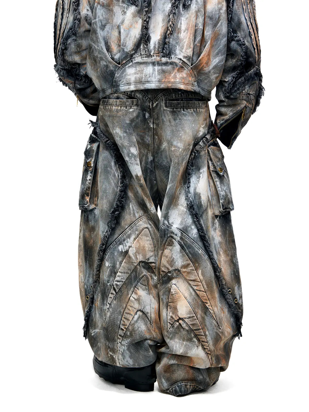 Graffiti Mud Wash Baggy Jeans (only 60 pieces)-IYAMIUIO