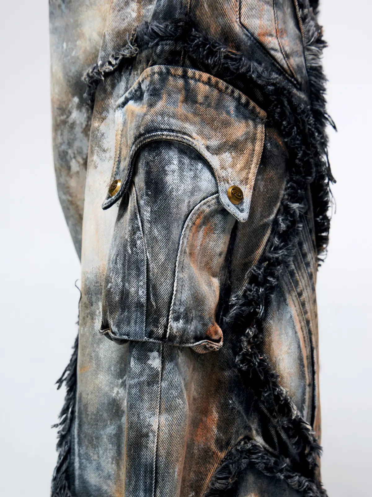 Graffiti Mud Wash Baggy Jeans (only 60 pieces)-IYAMIUIO