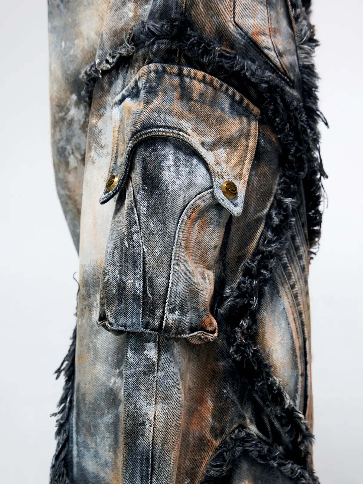 Graffiti Mud Wash Baggy Jeans (only 60 pieces)-IYAMIUIO