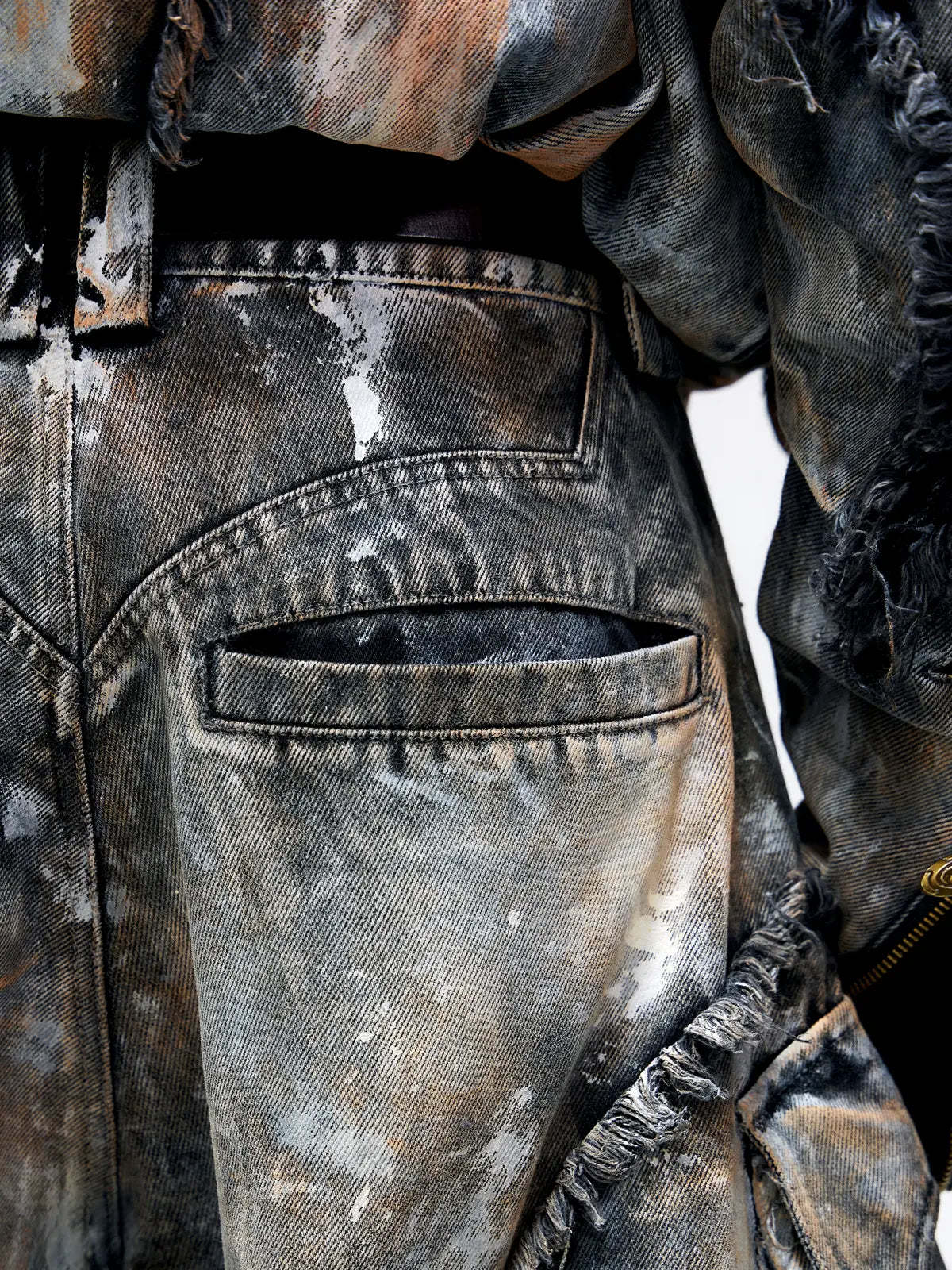 Graffiti Mud Wash Baggy Jeans (only 60 pieces)-IYAMIUIO